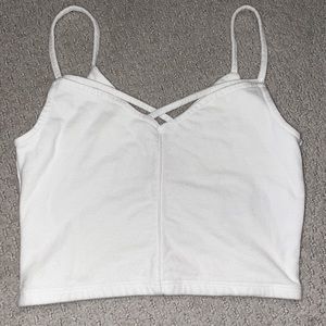 White cropped tank-top